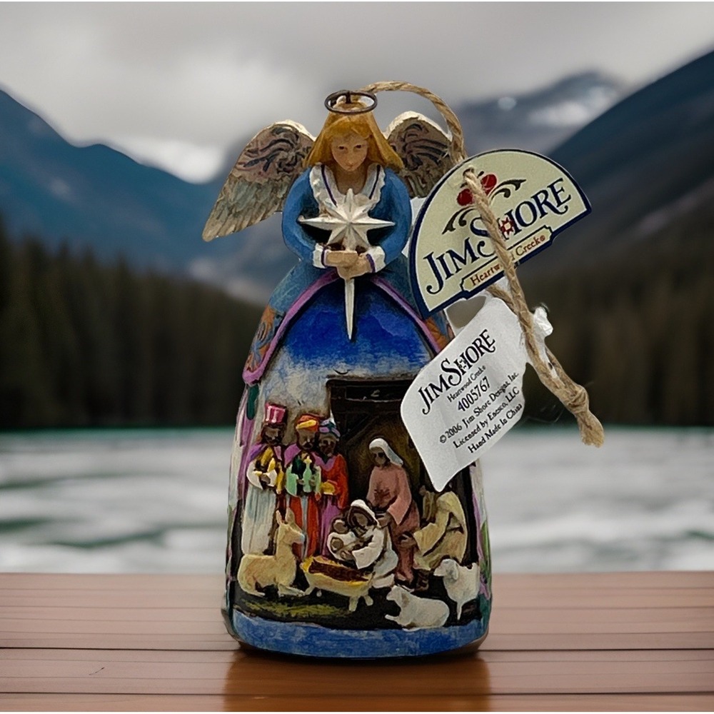 Jim Shore Heartwood Creek Christmas Ornament Angel Nativity 2006 Enesco 4005767